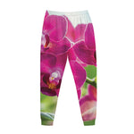 Magenta Orchid Flower Print Jogger Pants