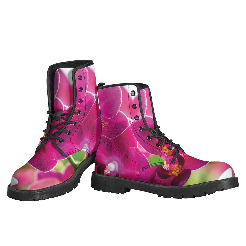 Magenta Orchid Flower Print Backpack