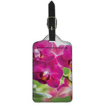 Magenta Orchid Flower Print Luggage Tag