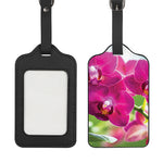 Magenta Orchid Flower Print Luggage Tag