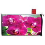 Magenta Orchid Flower Print Mailbox Cover