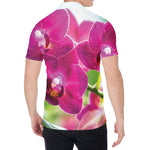 Magenta Orchid Flower Print Men's Shirt