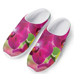 Magenta Orchid Flower Print Mesh Casual Shoes