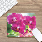 Magenta Orchid Flower Print Mouse Pad