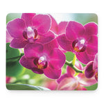 Magenta Orchid Flower Print Mouse Pad