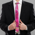 Magenta Orchid Flower Print Necktie
