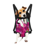 Magenta Orchid Flower Print Pet Carrier Backpack