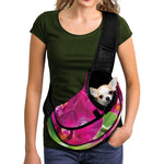 Magenta Orchid Flower Print Pet Sling Carrier