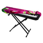 Magenta Orchid Flower Print Piano Keyboard Cover