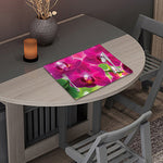 Magenta Orchid Flower Print Placemat