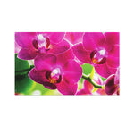 Magenta Orchid Flower Print Polyester Flag