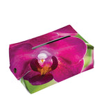 Magenta Orchid Flower Print Rectangle Tissue Box Cover