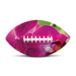 Magenta Orchid Flower Print Rugby Ball