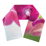 Magenta Orchid Flower Print Scarf