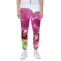 Magenta Orchid Flower Print Joggers