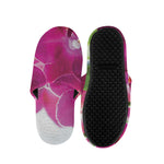 Magenta Orchid Flower Print Slippers