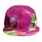 Magenta Orchid Flower Print Snapback Cap