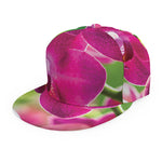 Magenta Orchid Flower Print Snapback Cap