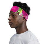 Magenta Orchid Flower Print Sports Headband