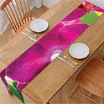 Magenta Orchid Flower Print Table Runner