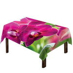 Magenta Orchid Flower Print Tablecloth