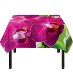 Magenta Orchid Flower Print Tablecloth