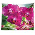 Magenta Orchid Flower Print Tapestry