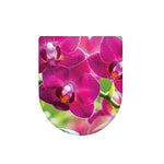 Magenta Orchid Flower Print Toilet Lid Cover