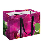 Magenta Orchid Flower Print Utility Tote Bag