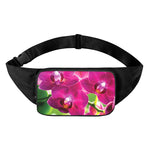 Magenta Orchid Flower Print Waist Bag
