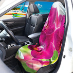 Magenta Orchid Flower Print Waterproof Car Seat Cover