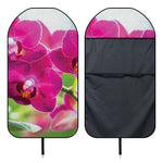 Magenta Orchid Flower Print Waterproof Car Seat Cover