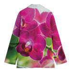 Magenta Orchid Flower Print Women's Blazer