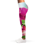 Magenta Orchid Flower Print Women's Leggings