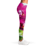 Magenta Orchid Flower Print Women's Leggings