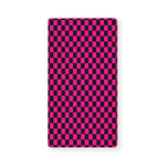 Magenta Pink And Black Checkered Print Baby Crib Sheet
