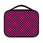 Magenta Pink And Black Checkered Print Classic Bible Case