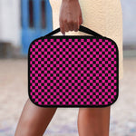 Magenta Pink And Black Checkered Print Classic Bible Case