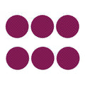 Magenta Pink And Black Checkered Print Coaster Set