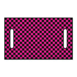Magenta Pink And Black Checkered Print Golf Cart Seat Cover