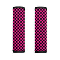 Magenta Pink And Black Checkered Print Handle Covers
