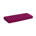 Magenta Pink And Black Checkered Print Piano Keyboard Cover