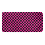 Magenta Pink And Black Checkered Print Towel