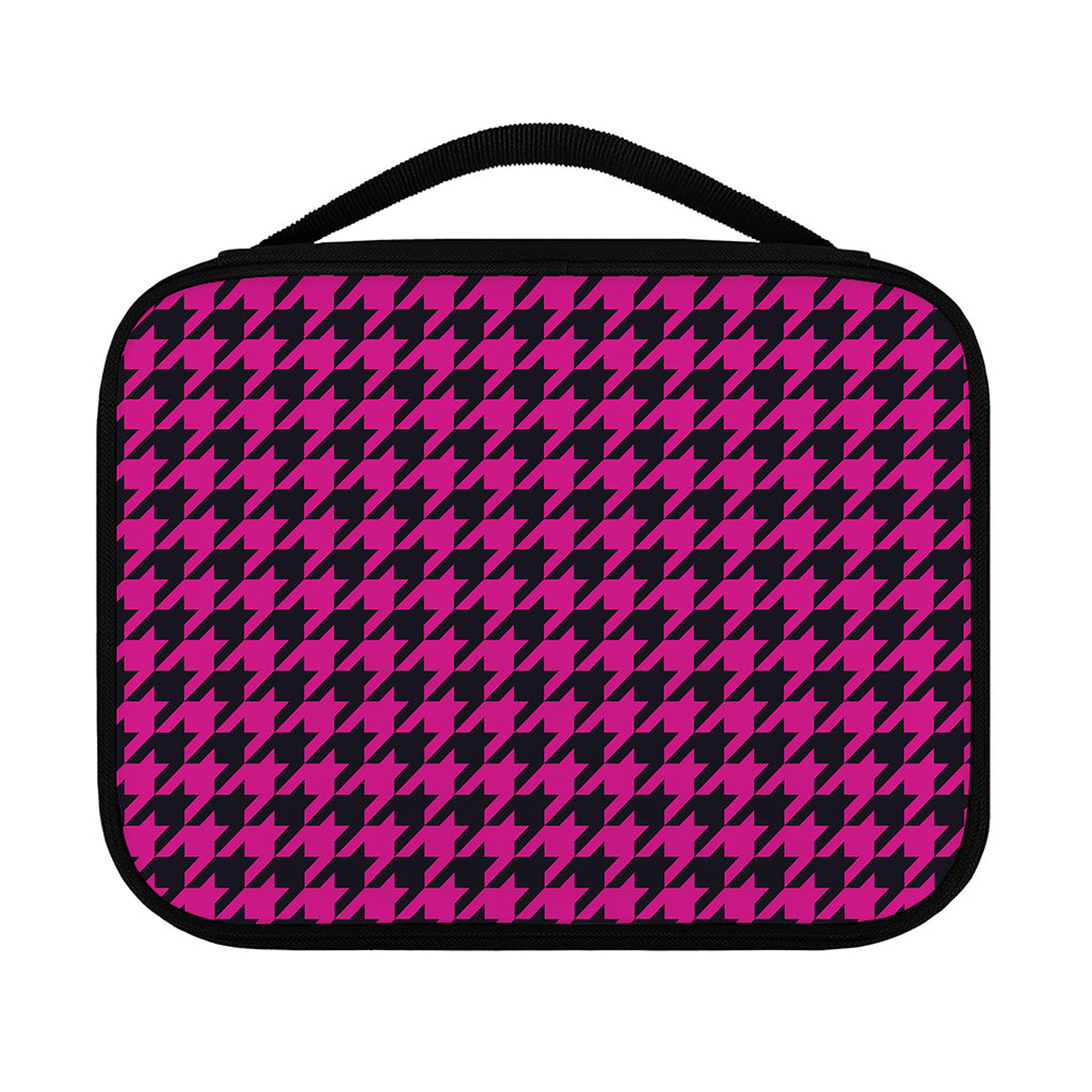Magenta Pink And Black Houndstooth Print Classic Bible Case