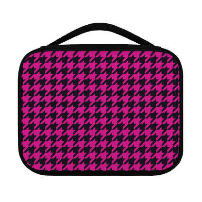 Magenta Pink And Black Houndstooth Print Classic Bible Case