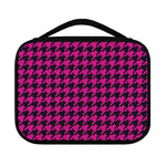Magenta Pink And Black Houndstooth Print Classic Bible Case