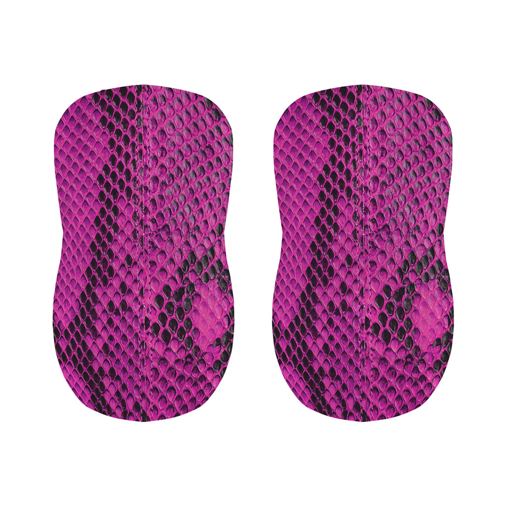 Magenta Pink And Black Snakeskin Print Bar Stool Covers
