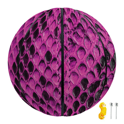 Magenta Pink And Black Snakeskin Print Basketball