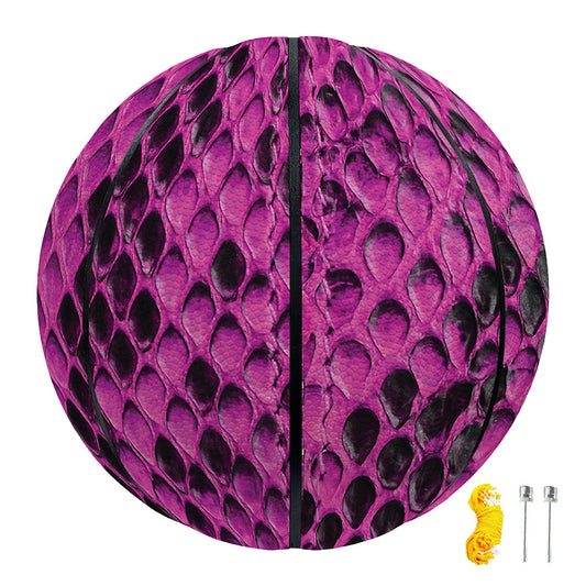 Magenta Pink And Black Snakeskin Print Basketball