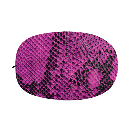 Magenta Pink And Black Snakeskin Print Car Side Mirror Covers